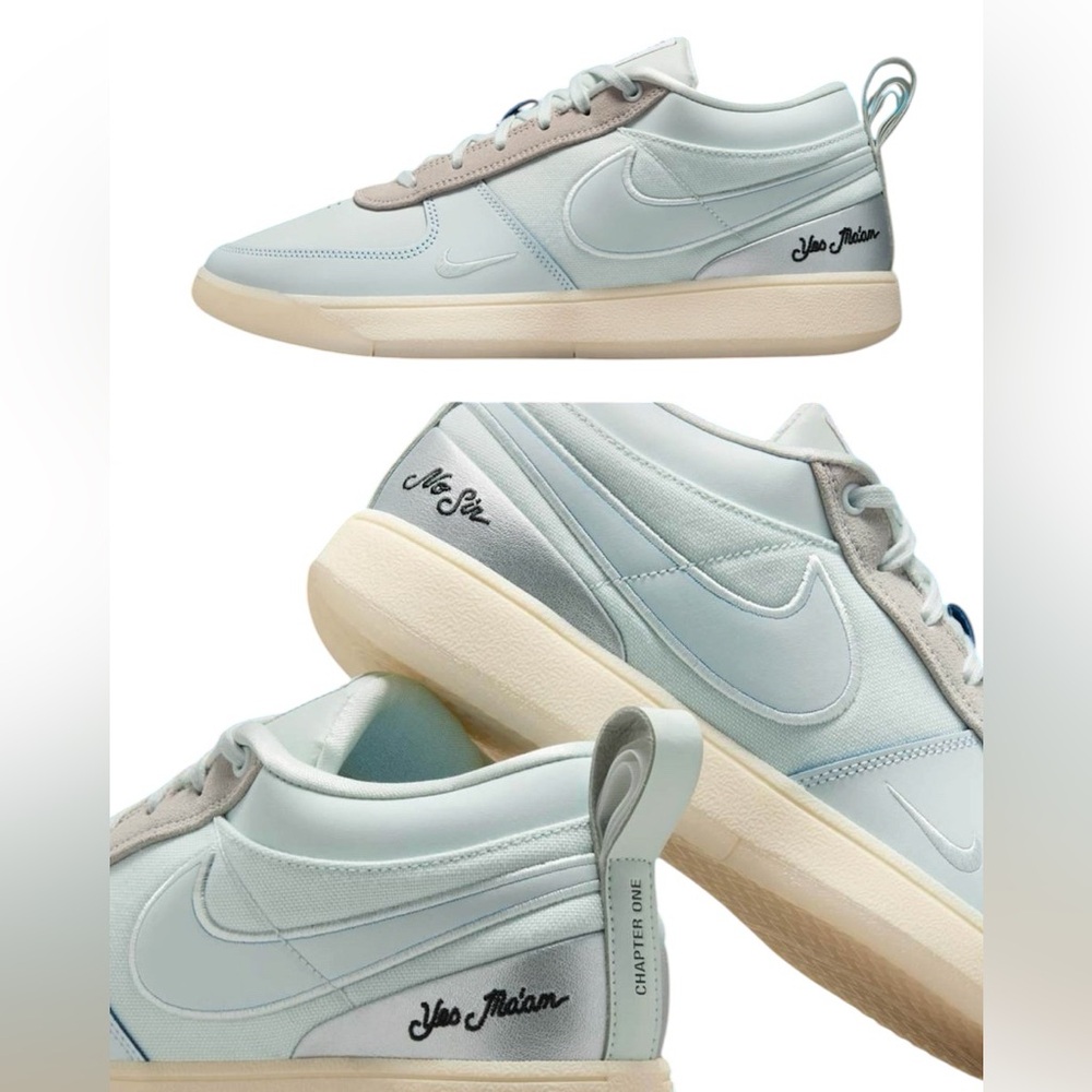 Nike Light Blue White Air Force 1 Moss Point Sneakers Men’s Size 14